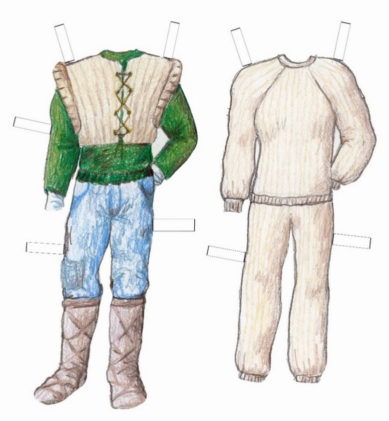 Paper doll clothes for Vincent