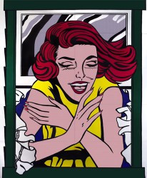 cartoon-y redhead from American Modernism exhibit