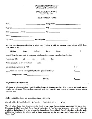 registration form